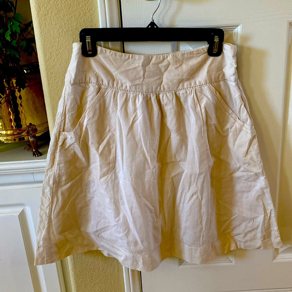 American Eagle Neutral beige Ivory Aline Cotton skirt